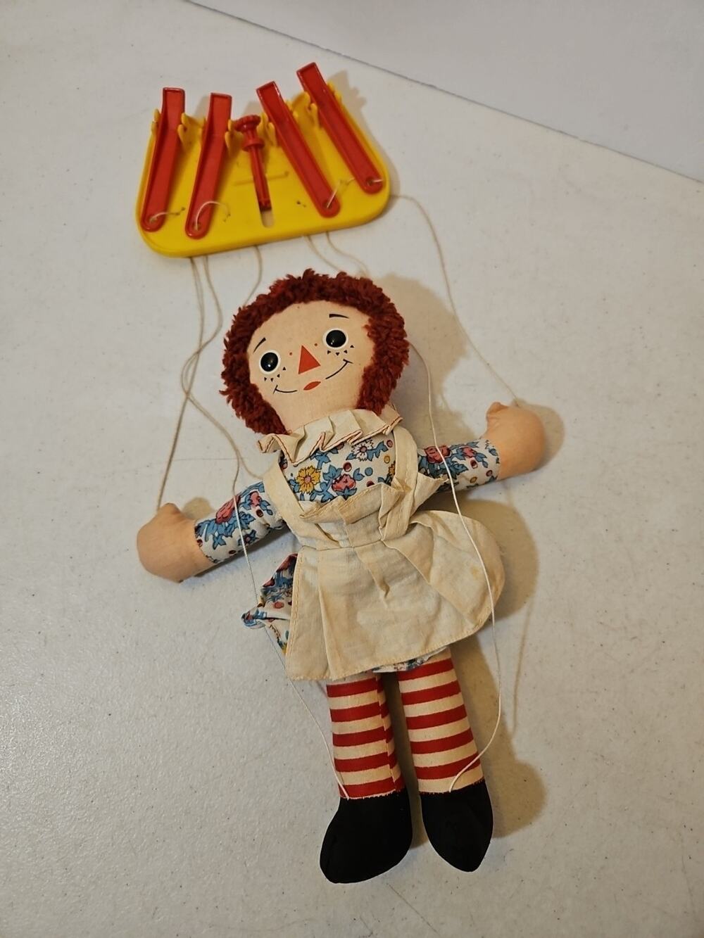 Vintage Raggedy Ann Marionette Knickerbocker Doll